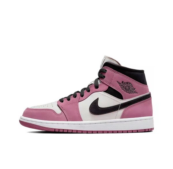 Women's Running Weapon Air Jordan 1 Pink/White Shoes 146